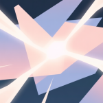 自动生成图片: Abstract geometric composition with overlapping shapes representing energy and motion, soft pastel colors, modern minimal style, professional game design concept illustration high quality illustration, detailed, 16:9