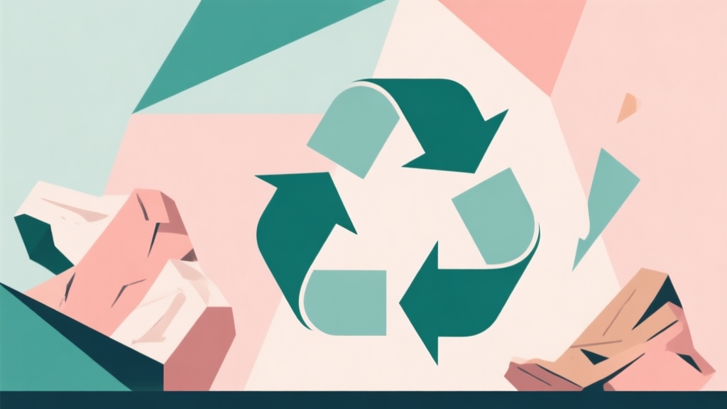 Abstract geometric composition with overlapping shapes representing wasted resources, soft pastel colors, modern minimal style, professional business concept illustration high quality illustration, detailed, 16:9