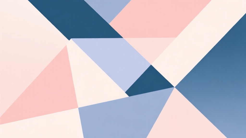 Abstract geometric composition with overlapping shapes, soft pastel colors, modern minimal style, professional business concept illustration high quality illustration, detailed, 16:9