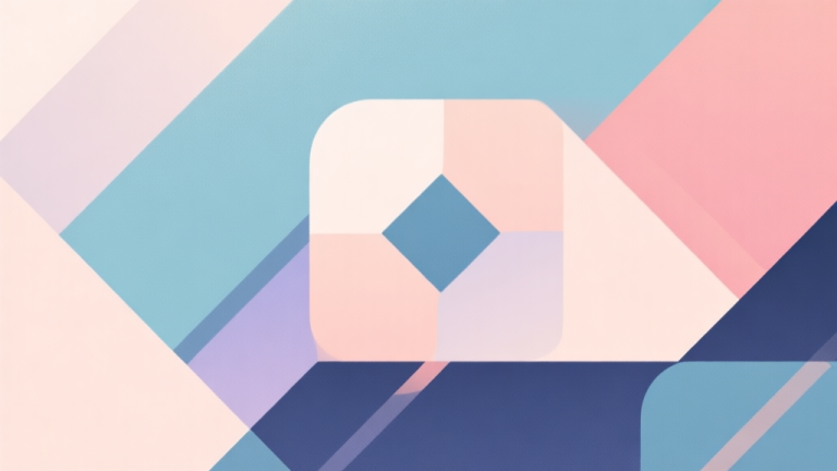 自动生成图片: Abstract geometric composition with overlapping shapes, soft pastel colors, modern minimal style, professional business concept illustration for game item basics high quality illustration, detailed, 16:9